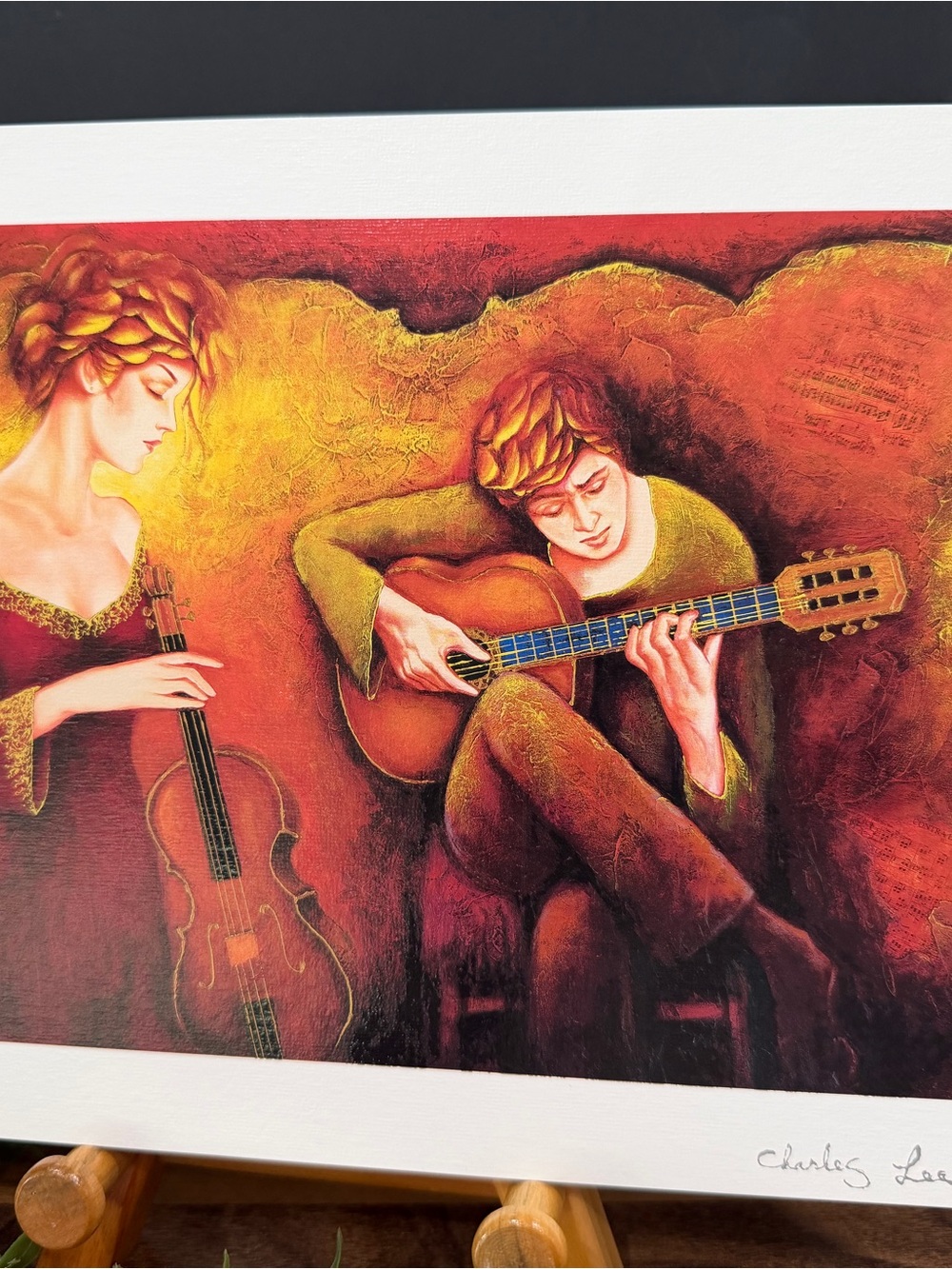 2005 Guitar Serenade CHARLES LEE Seriolithograph Signed in the Plate with COA